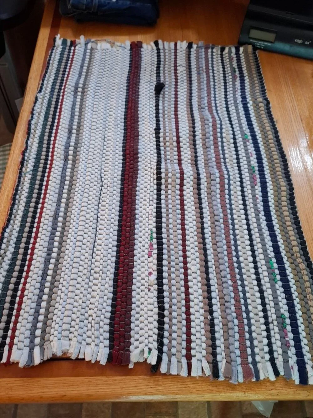 2 Vintage Woven Scatter Throw Rugs Grandma's House Farmhouse